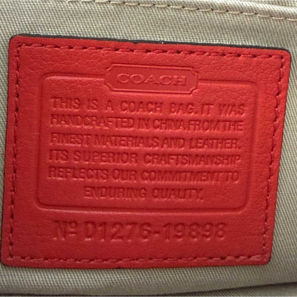 COACH LEGACY COLOR BLOCK TASSLE LEATHER CROSSBODY BAG EUC #19898 - Picture 4 of 14
